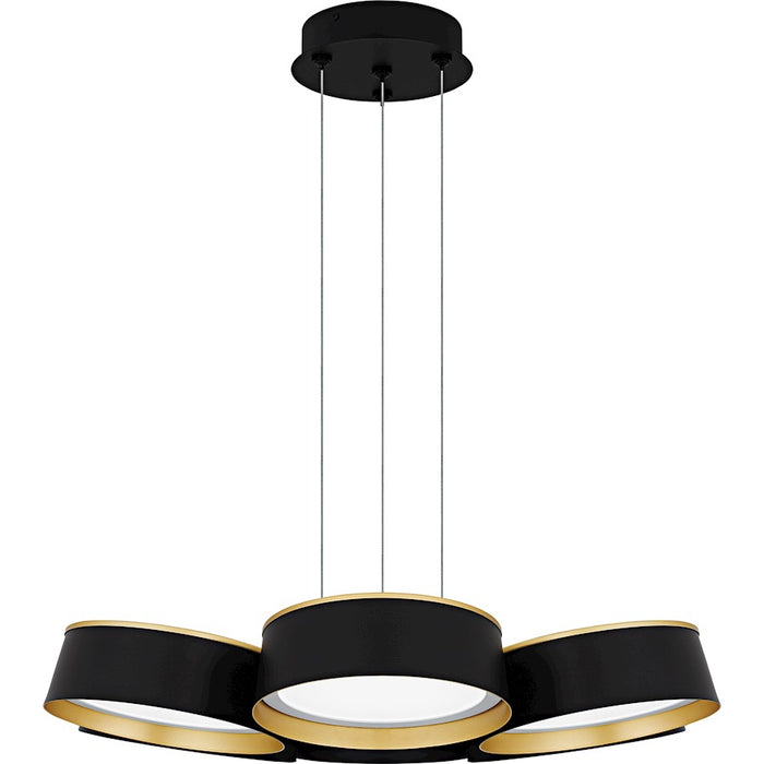 Quoizel Byrnes Light Chandelier, Matte Black/Metal