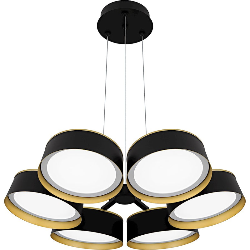 Quoizel Byrnes Light Chandelier, Matte Black/Metal