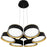 Quoizel Byrnes Light Chandelier, Matte Black/Metal