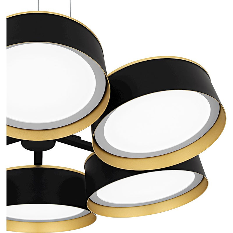 Quoizel Byrnes Light Chandelier, Matte Black/Metal