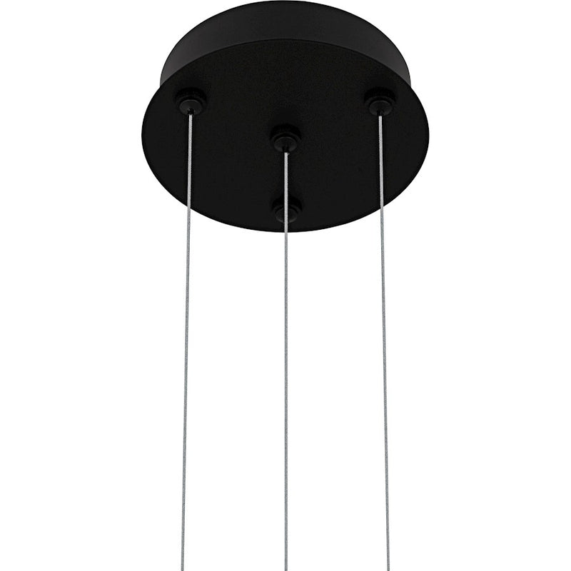 Quoizel Byrnes Light Chandelier, Matte Black/Metal