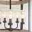 Quoizel Carlisle Foyer 5 Light Pendant, Grey Ash/Clear Seeded