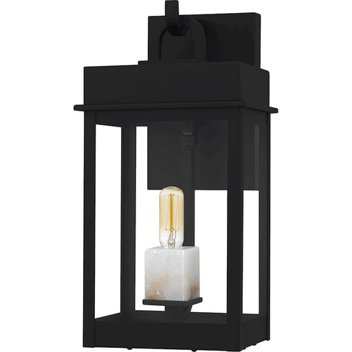 Quoizel Carmen 1Lt Outdoor Lantern, Black/Clear/Clear Tempered