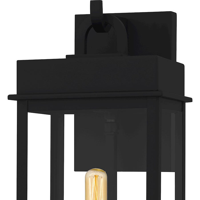Quoizel Carmen 1Lt Outdoor Lantern, Black/Clear/Clear Tempered