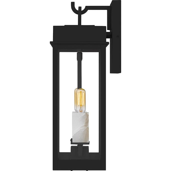 Quoizel Carmen 2Lt 16" Outdoor Lantern, Black/Clear/Tempered Panel
