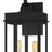 Quoizel Carmen 2Lt 16" Outdoor Lantern, Black/Clear/Tempered Panel