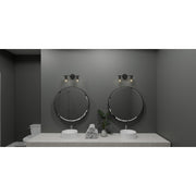 Quoizel Caputo 15in 2-Light Vanity Light | Modern Industrial Matte Black and Clear Ribbed Glass | Bathroom Vanity & Powder Room | Model CAP8615MBK