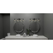 Quoizel Caputo 32in 4-Light Vanity Light | Modern Industrial Matte Black and Clear Ribbed Glass | Bathroom Vanity | Model CAP8632MBK