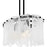 Quoizel Cassidy 5Light Island Light, Matte Black/White Swirl Glass