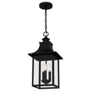 Quoizel Chancellor 10in 3-Light Mini Pendant | Traditional Mystic Black and Clear Glass | Kitchen Island & Bar Area | 10 x 10 x 21 in | Model CCR1510K