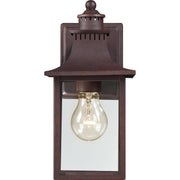 Quoizel Chancellor 11in 1-Light Outdoor Wall Lantern | Traditional Copper Bronze and Clear Glass | Entryway & Garage | Model CCR8406CU