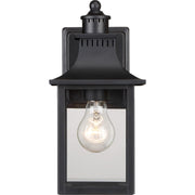 Quoizel Chancellor 11in 1-Light Outdoor Wall Lantern | Traditional Mystic Black and Clear Glass | Entryway & Garage | Model CCR8406K