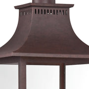 Quoizel Chancellor 21.75in 3-Light Outdoor Wall Lantern | Traditional Copper Bronze and Clear Glass | Entryway & Porch | Model CCR9010CU