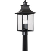 Quoizel Chancellor 21.75in 3-Light Outdoor Wall Lantern | Traditional Mystic Black and Clear Glass | Entryway & Porch | Model CCR9010K