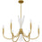 Quoizel Cecily 6Light Chandelier, Brushed Gold