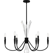Quoizel Cecily 6Light Chandelier, Matte Black/ - CCY5032MBK