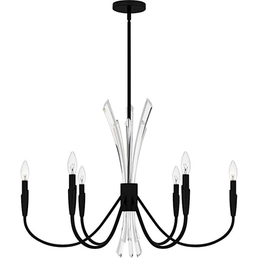 Quoizel Cecily 6Light Chandelier, Matte Black