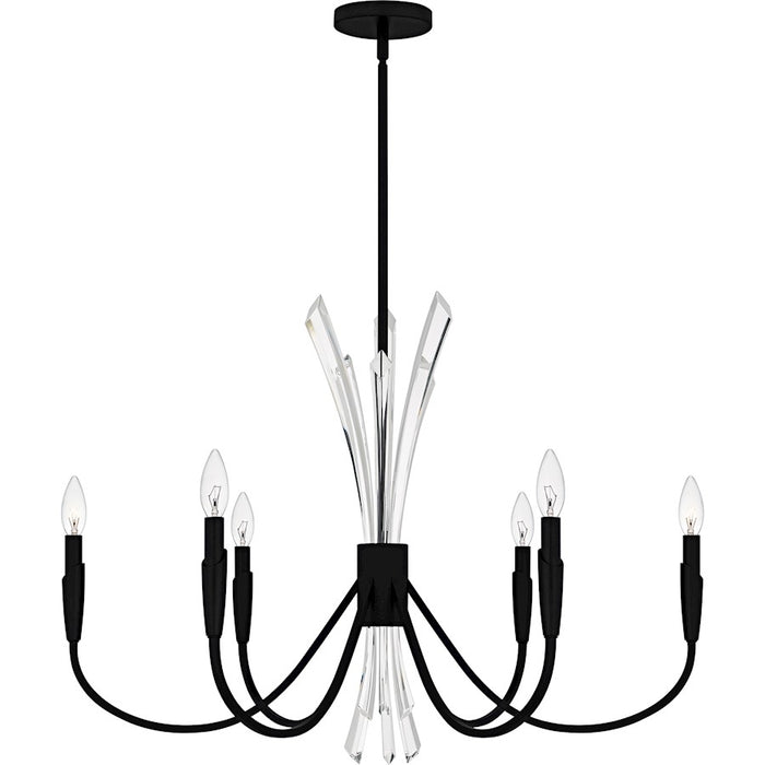 Quoizel Cecily 6Light Chandelier, Matte Black