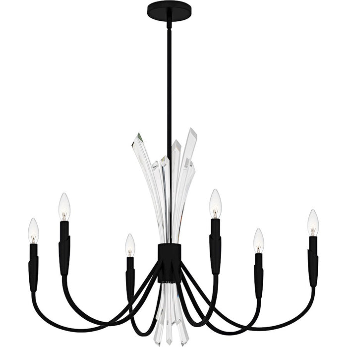 Quoizel Cecily 6Light Chandelier, Matte Black