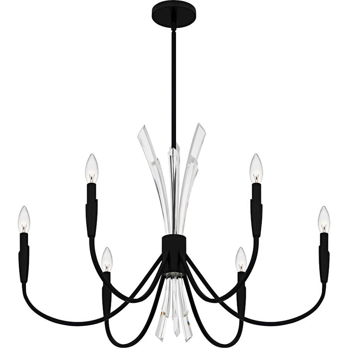 Quoizel Cecily 6Light Chandelier, Matte Black