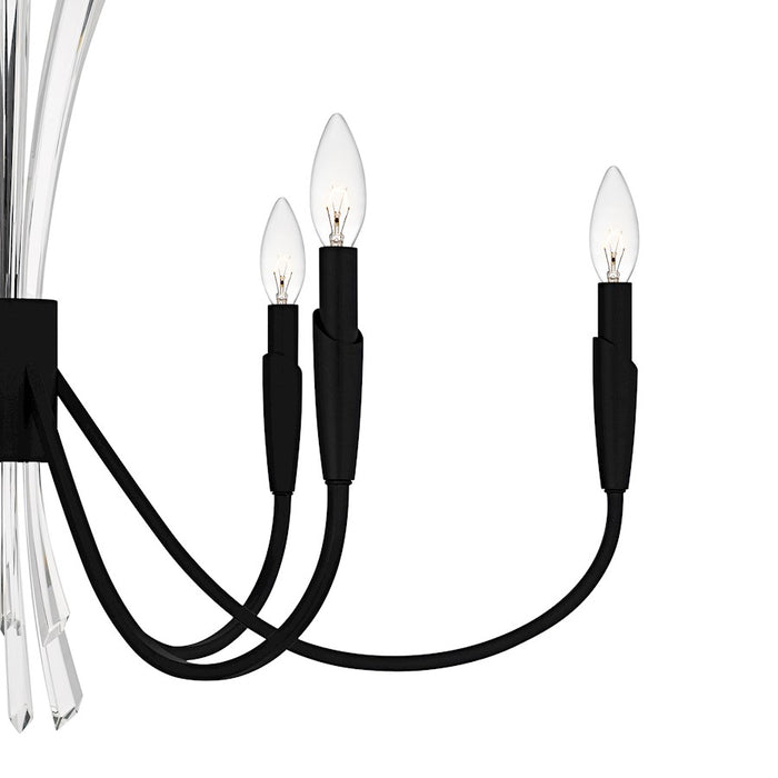 Quoizel Cecily 6Light Chandelier, Matte Black