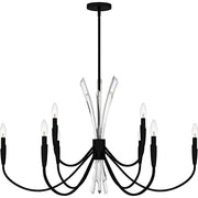 Quoizel Cecily 9Light Chandelier, Matte Black/ - CCY5040MBK