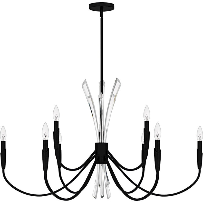 Quoizel Cecily 9Light Chandelier, Matte Black