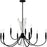 Quoizel Cecily 9Light Chandelier, Matte Black