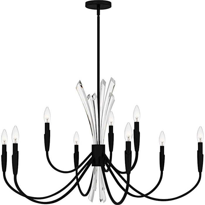 Quoizel Cecily 9Light Chandelier, Matte Black