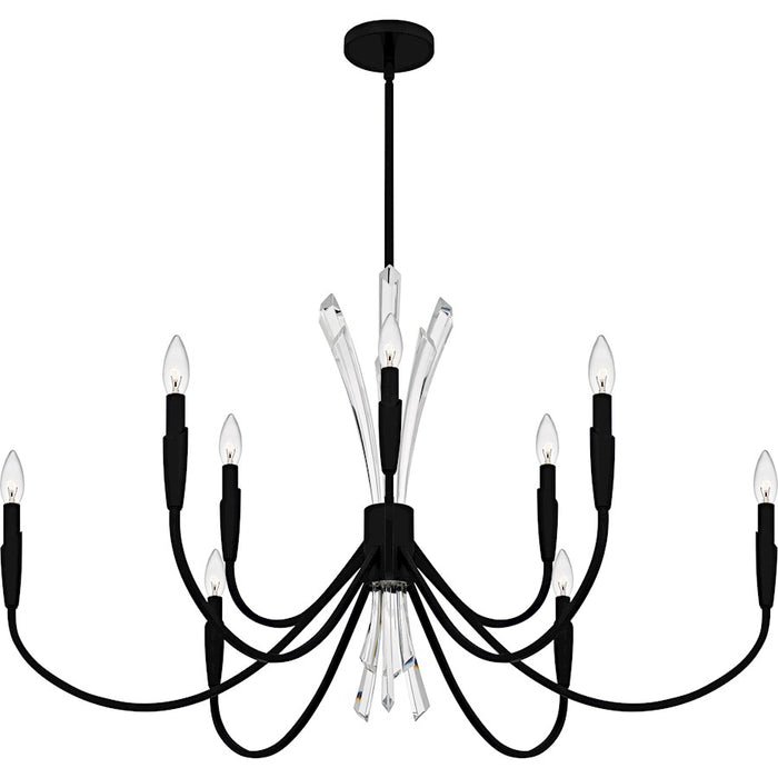 Quoizel Cecily 9Light Chandelier, Matte Black