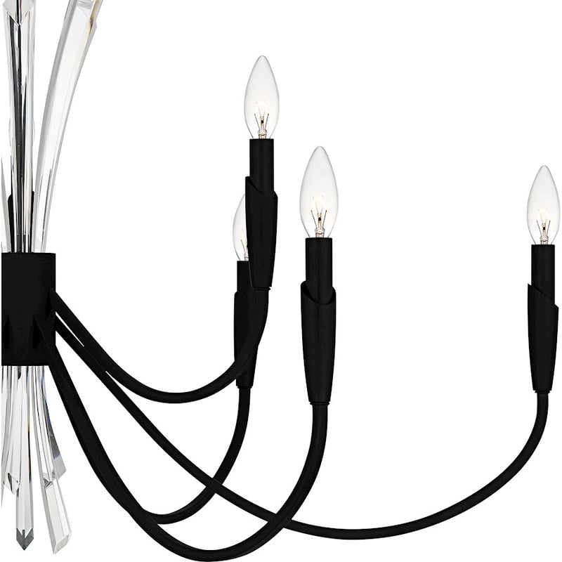Quoizel Cecily 9Light Chandelier, Matte Black