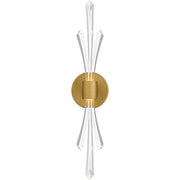 Quoizel Cecily Light Wall Sconce, Brushed Gold/Clear Crystal Glass - CCY8805BRG