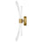Quoizel Cecily Light Wall Sconce, Brushed Gold/Clear Crystal Glass