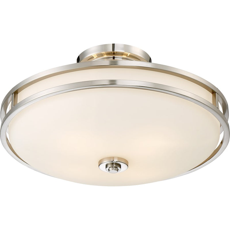 Quoizel Cadet 4 Light Semi-Flush Mount, Large, Brushed Nickel