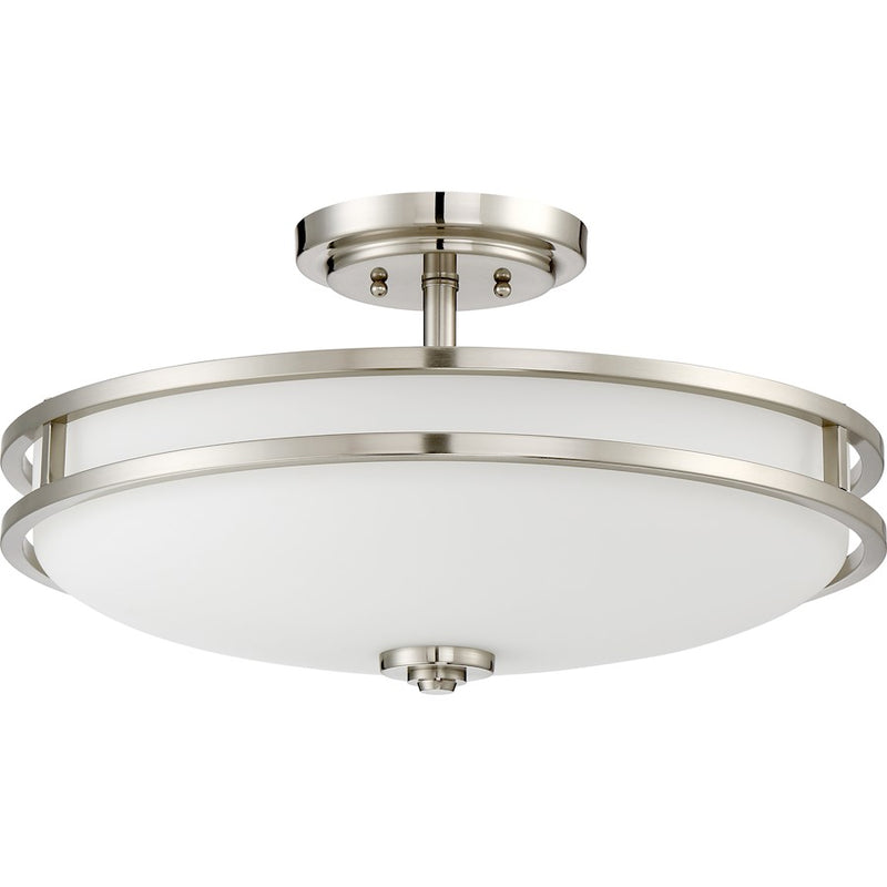 Quoizel Cadet 4 Light Semi-Flush Mount, Large, Brushed Nickel
