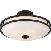 Quoizel Cadet 4 Light Semi-Flush Mount, Large, Old Bronze