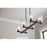 Quoizel Caldwell Chandelier Light, Matte Black/Clear