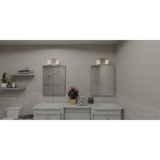 Quoizel Cecilia 16in 2-Light Vanity Light | Bronze Gold and Clear Sandblasted Glass | Bathroom Vanity | 16 x 6 x 8 in | Model CEC8616BGD