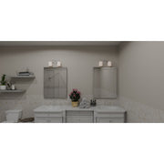 Quoizel Cecilia 16in 2-Light Vanity Light | Brushed Nickel and Clear Sandblasted Glass | Bathroom Vanity | 16 x 6 x 8 in | Model CEC8616BN