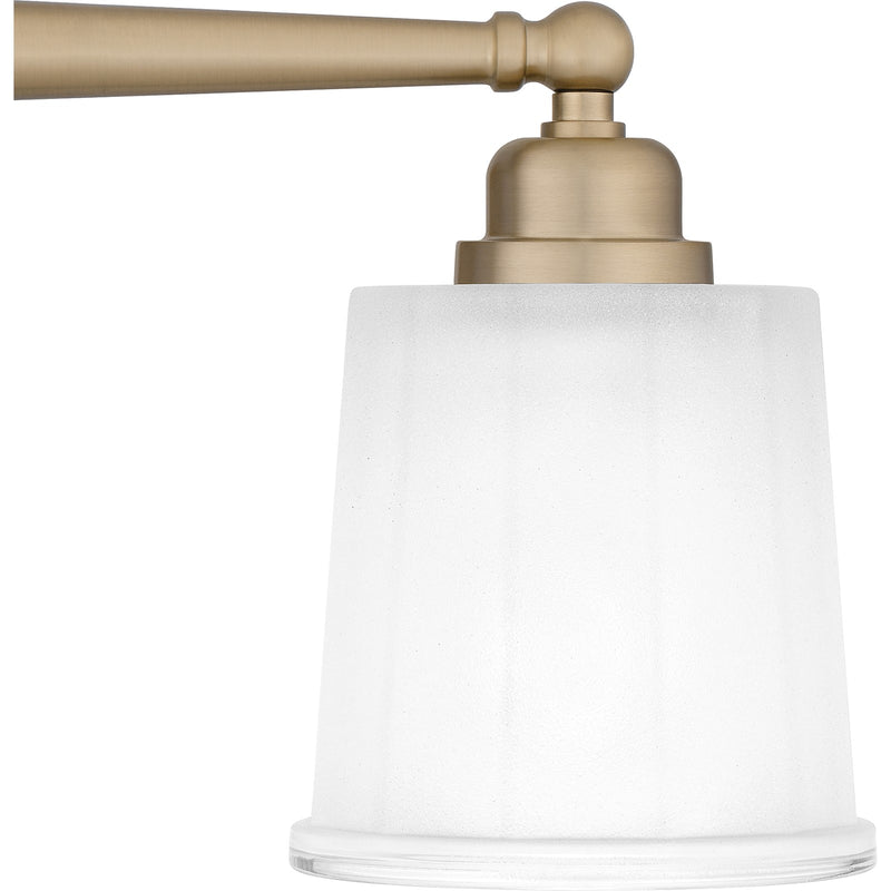 Quoizel Cecilia 24in 3-Light Vanity Light | Traditional Bronze Gold and Clear Sandblasted Glass | Bathroom Vanity | Model CEC8624BGD