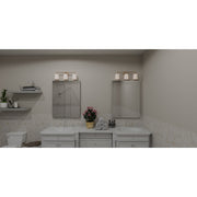 Quoizel Cecilia 24in 3-Light Vanity Light | Traditional Bronze Gold and Clear Sandblasted Glass | Bathroom Vanity | Model CEC8624BGD