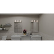 Quoizel Cecilia 24in 3-Light Vanity Light | Traditional Brushed Nickel and Clear Sandblasted Glass | Bathroom Vanity | Model CEC8624BN