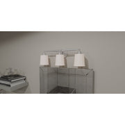 Quoizel Cecilia 24in 3-Light Vanity Light | Traditional Brushed Nickel and Clear Sandblasted Glass | Bathroom Vanity | Model CEC8624BN