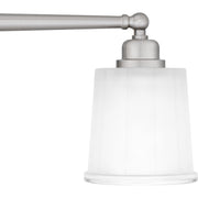 Quoizel Cecilia 32in 4-Light Vanity Light | Traditional Brushed Nickel and Clear Sandblasted Glass | Bathroom Vanity | Model CEC8632BN