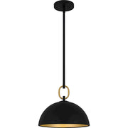 Quoizel Cleo 1Light Pendant, Matte Black/Metal - CEO1812MBK