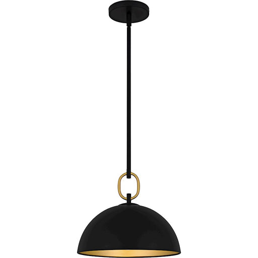 Quoizel Cleo 1Light Pendant, Matte Black/Metal - CEO1812MBK