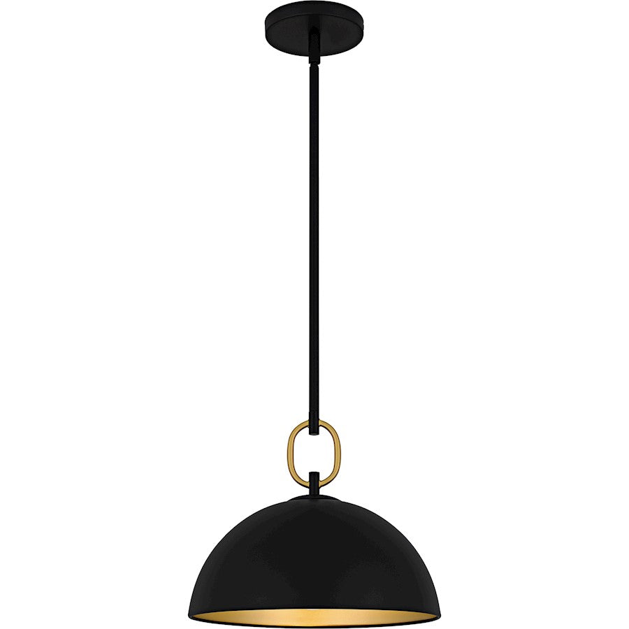 Quoizel Cleo 1Light Pendant, Matte Black/Metal - CEO1812MBK