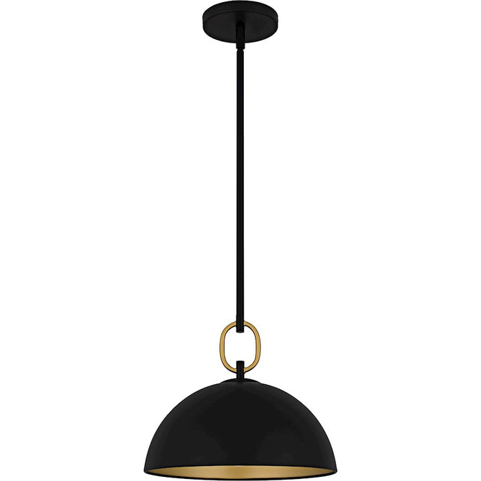 Quoizel Cleo 1Light Pendant, Matte Black/Metal