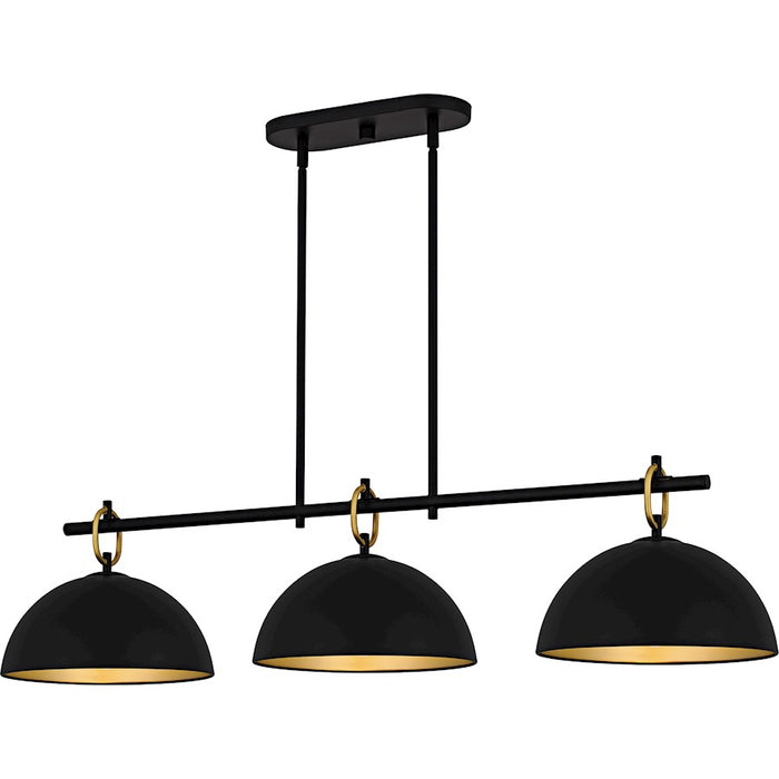 Quoizel Cleo 3Light Island Light, Matte Black/Metal - CEO344MBK