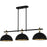 Quoizel Cleo 3Light Island Light, Matte Black/Metal